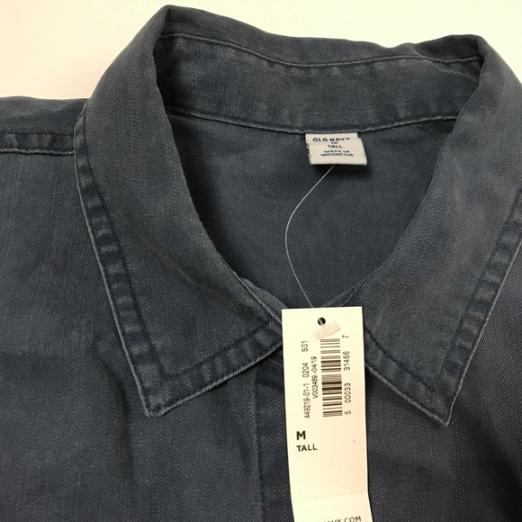 Old Navy Men's Casual Button Down Shirt Sz M Tall - Picture 2 of 5